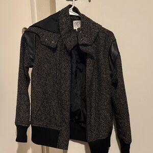 BP Black and Gray Women's Bomber Jacket